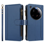 For Xiaomi 15 Ultra Leather Case 9 Card Slots Zipper Wallet Stand Phone Cover with Wrist Strap