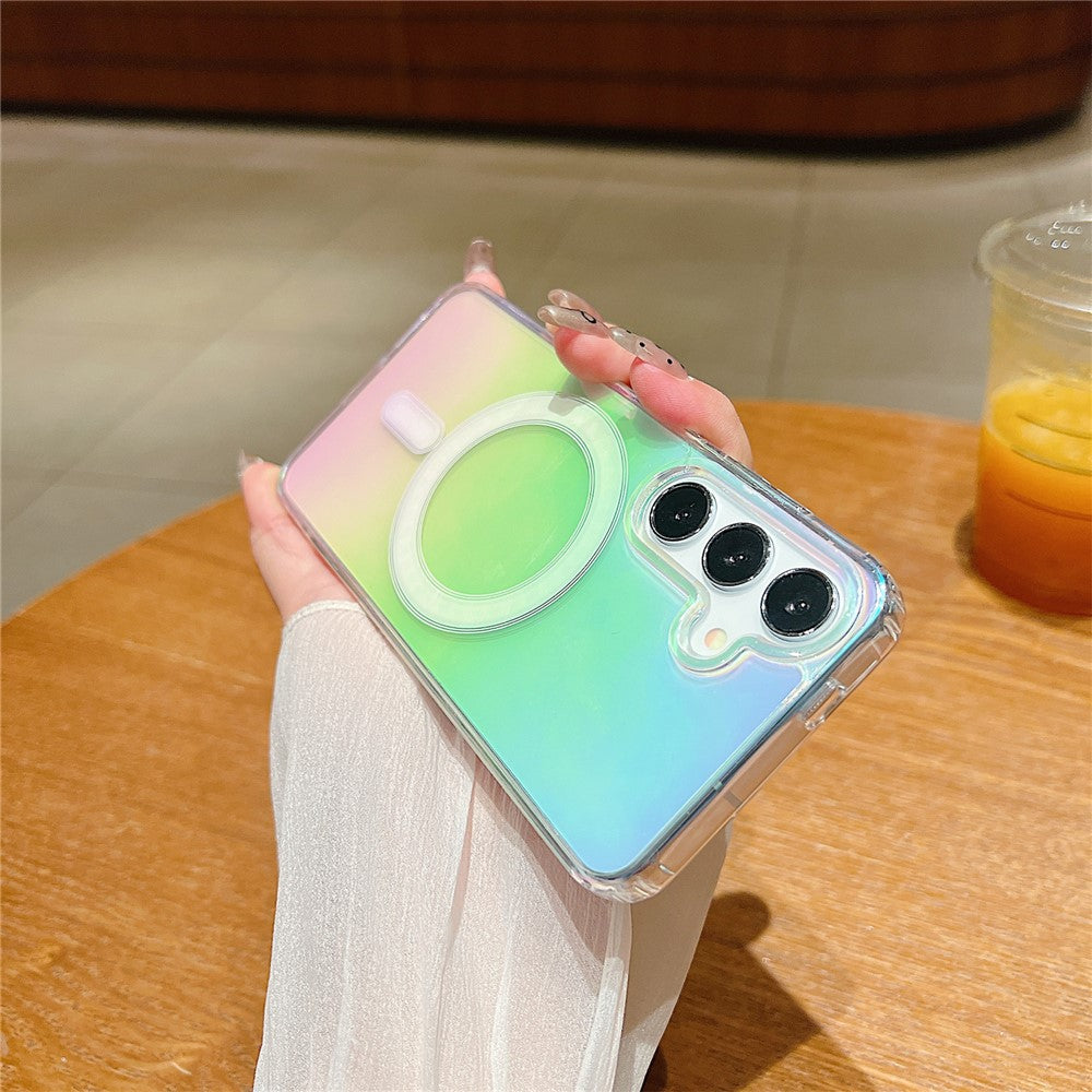 For Samsung Galaxy A26 5G Case Magnetic Case Acrylic + TPU Gradient Phone Cover