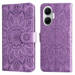 For Xiaomi Poco F7 5G / Redmi Turbo 4 Pro 5G Case Sunflower Imprint Leather Wallet Phone Cover