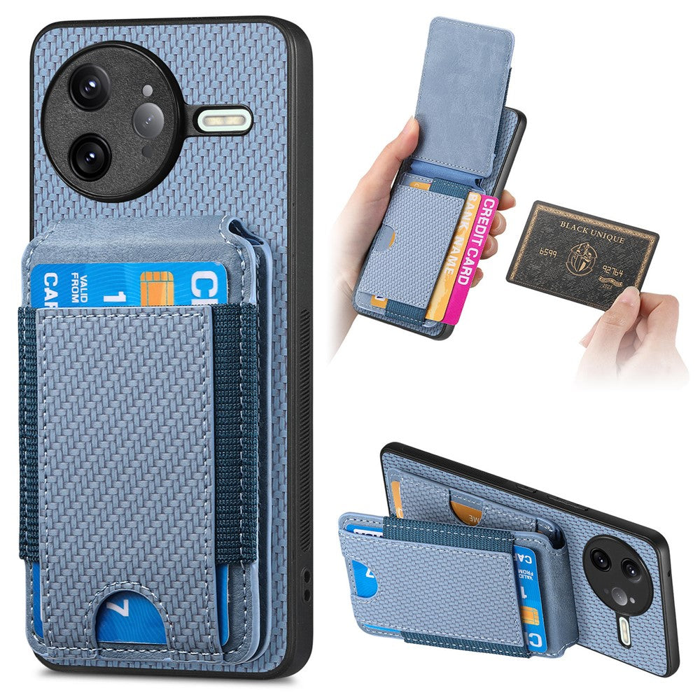 For Xiaomi Poco F7 Ultra 5G / Xiaomi Redmi K80 Pro 5G Case with Card Holder Kickstand Leather Back Cover