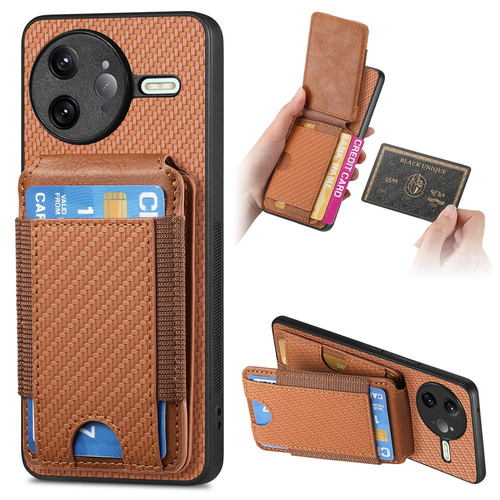 For Xiaomi Poco F7 Ultra 5G / Xiaomi Redmi K80 Pro 5G Case with Card Holder Kickstand Leather Back Cover