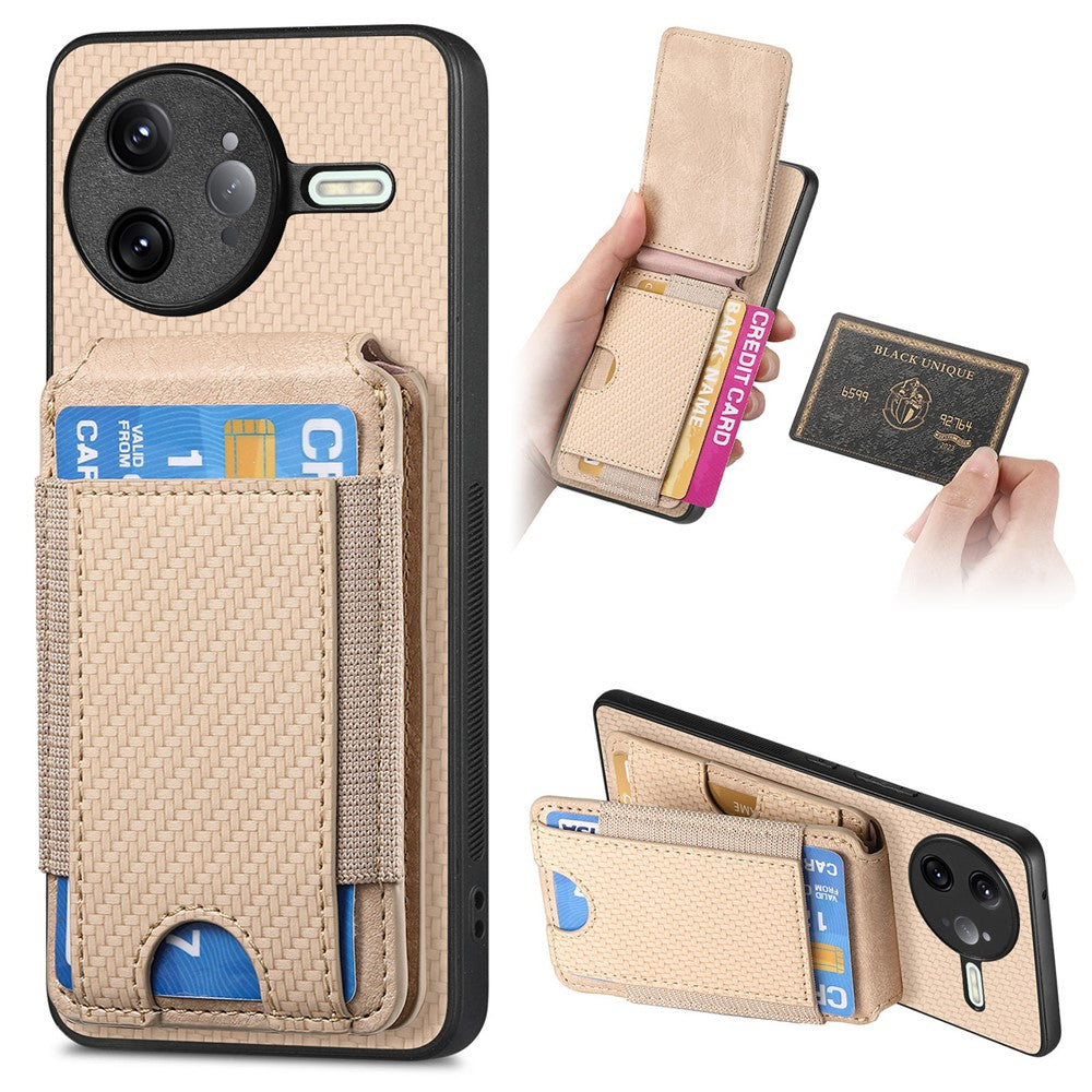 For Xiaomi Poco F7 Ultra 5G / Xiaomi Redmi K80 Pro 5G Case with Card Holder Kickstand Leather Back Cover