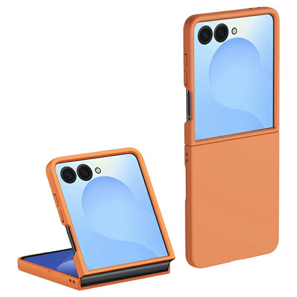 Til Samsung Galaxy Z Flip7 5G Cover Skindlignende Tekstur Hårdt PC Foldbart Telefoncover