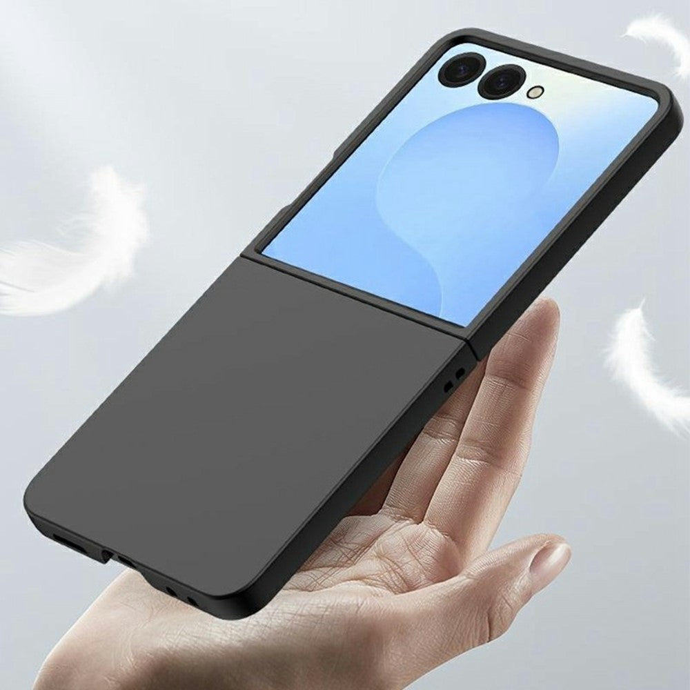 Til Samsung Galaxy Z Flip7 5G etui Stor vindue hård PC telefoncover med lille skærmfilm