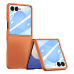 Til Samsung Galaxy Z Flip7 5G etui Stor vindue hård PC telefoncover med lille skærmfilm