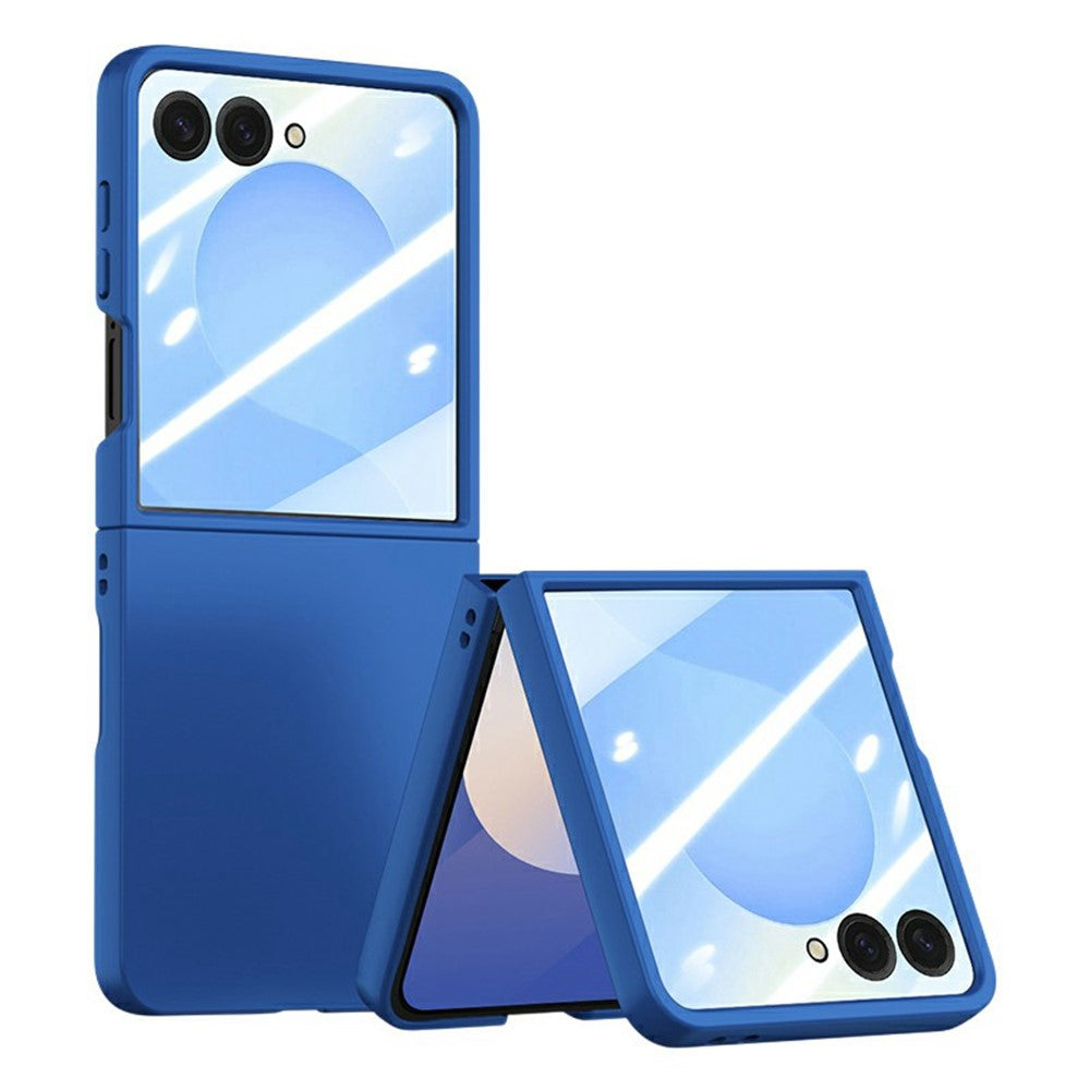 Til Samsung Galaxy Z Flip7 5G etui Stor vindue hård PC telefoncover med lille skærmfilm