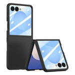Til Samsung Galaxy Z Flip7 5G etui Stor vindue hård PC telefoncover med lille skærmfilm