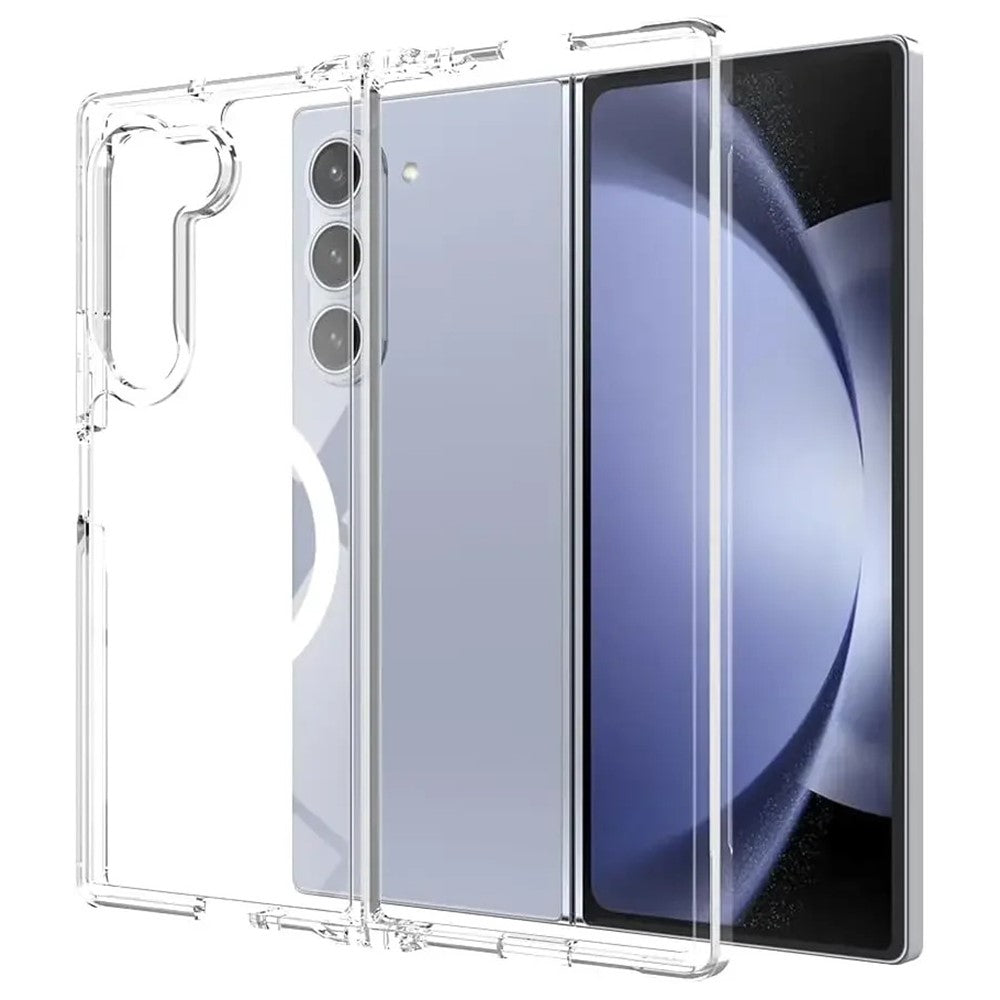 For Samsung Galaxy Z Fold7 5G Magnetic Case TPU + Acrylic Clear Phone Cover