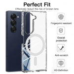 For Samsung Galaxy Z Fold7 5G Magnetic Case TPU + Acrylic Clear Phone Cover