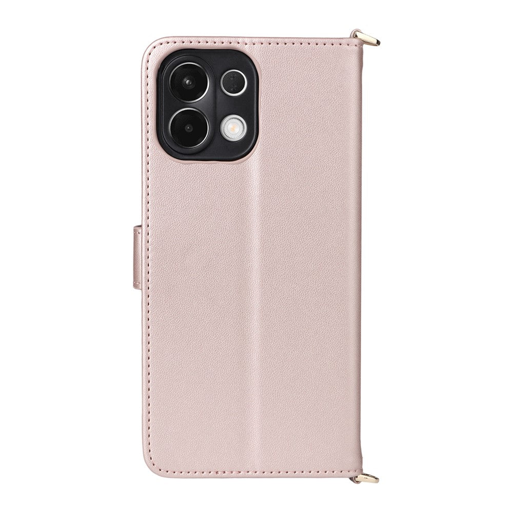 For Oppo K13 5G / K13x / K12s Case with Shoulder / Wrist Strap Leather Phone Cover Stand Wallet