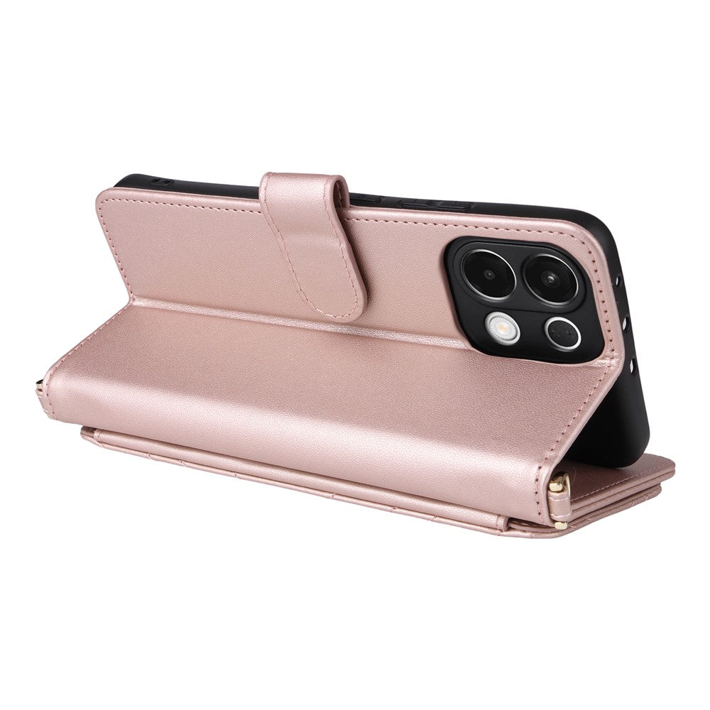 For Oppo K13 5G / K13x / K12s Case with Shoulder / Wrist Strap Leather Phone Cover Stand Wallet