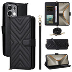 For Oppo K13 5G / K13x / K12s Case with Shoulder / Wrist Strap Leather Phone Cover Stand Wallet