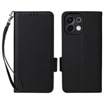 For Oppo K13 5G / K13x / K12s Case with Wrist Strap Litchi Texture PU Leather Wallet Phone Cover