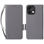 For Oppo K13 5G / K13x / K12s Case with Wrist Strap Litchi Texture PU Leather Wallet Phone Cover