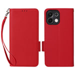 For Oppo K13 5G / K13x / K12s Case with Wrist Strap Litchi Texture PU Leather Wallet Phone Cover