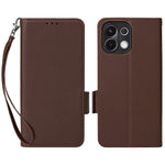 For Oppo K13 5G / K13x / K12s Case with Wrist Strap Litchi Texture PU Leather Wallet Phone Cover