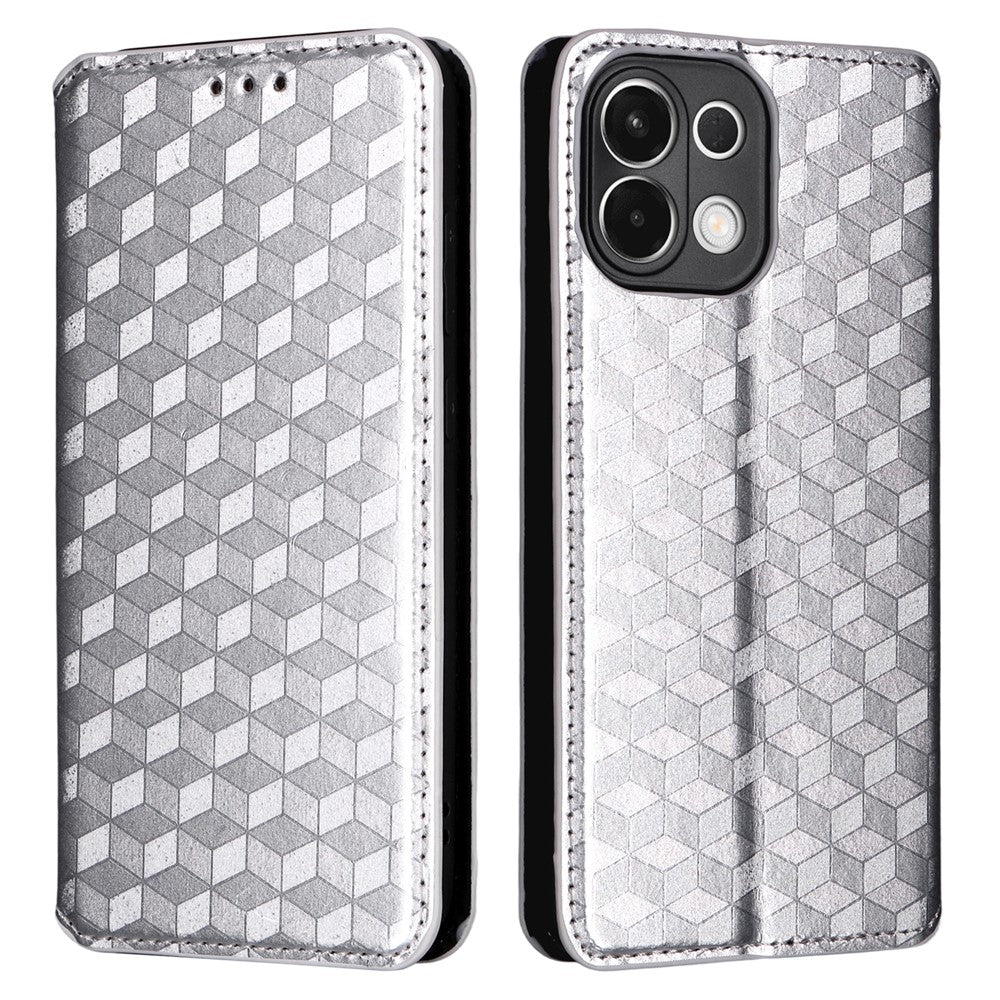 For Oppo K13 5G / K13x / K12s Case Wallet Rhombus Imprinted Leather Phone Cover