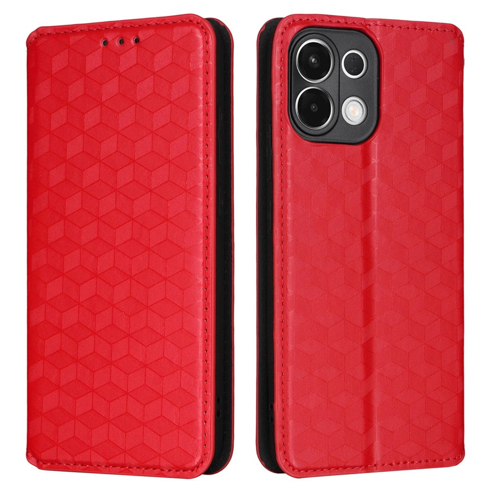 For Oppo K13 5G / K13x / K12s Case Wallet Rhombus Imprinted Leather Phone Cover