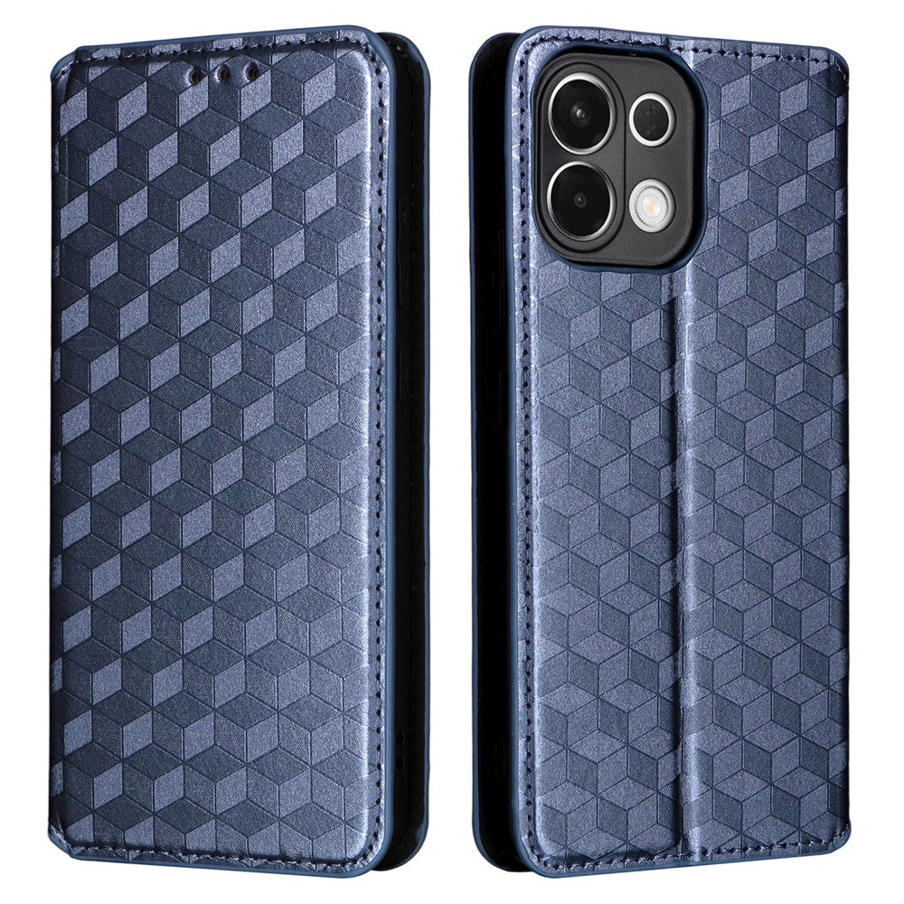 For Oppo K13 5G / K13x / K12s Case Wallet Rhombus Imprinted Leather Phone Cover
