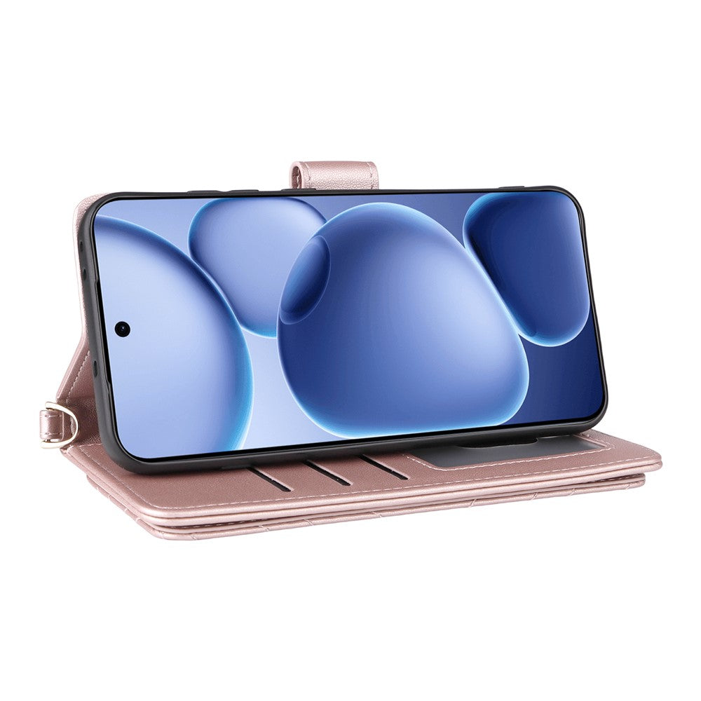 For Oppo Find X8s 5G Case with Shoulder / Wrist Strap Leather Phone Cover Stand Wallet