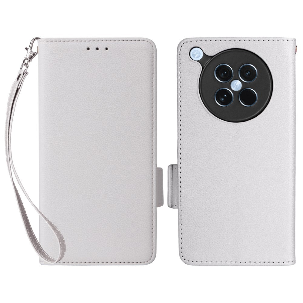 For Oppo Find X8s 5G Case with Wrist Strap Litchi Texture PU Leather Wallet Phone Cover