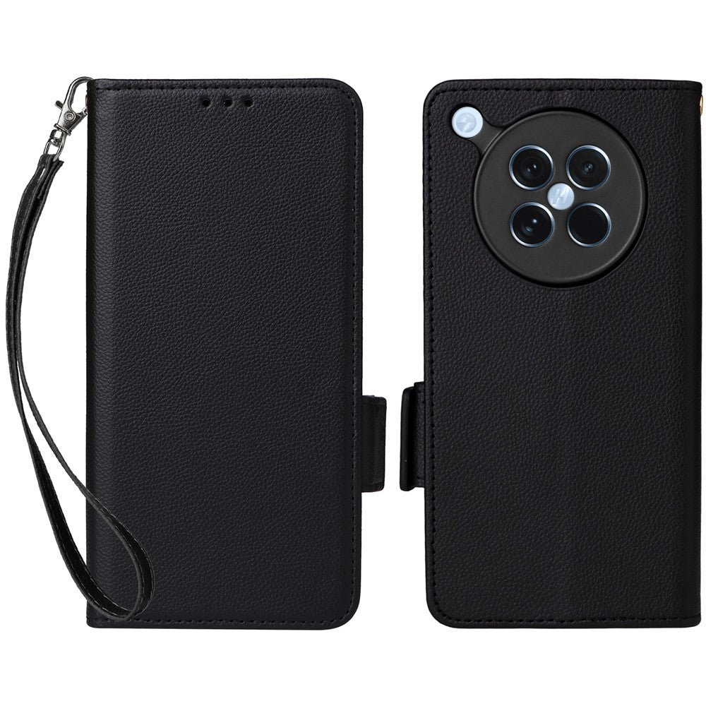 For Oppo Find X8s 5G Case with Wrist Strap Litchi Texture PU Leather Wallet Phone Cover