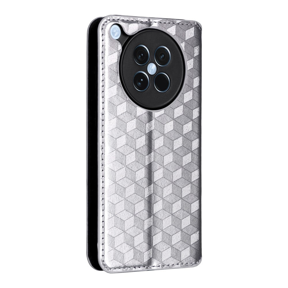 For Oppo Find X8s 5G Case Wallet Rhombus Imprinted Leather Phone Cover
