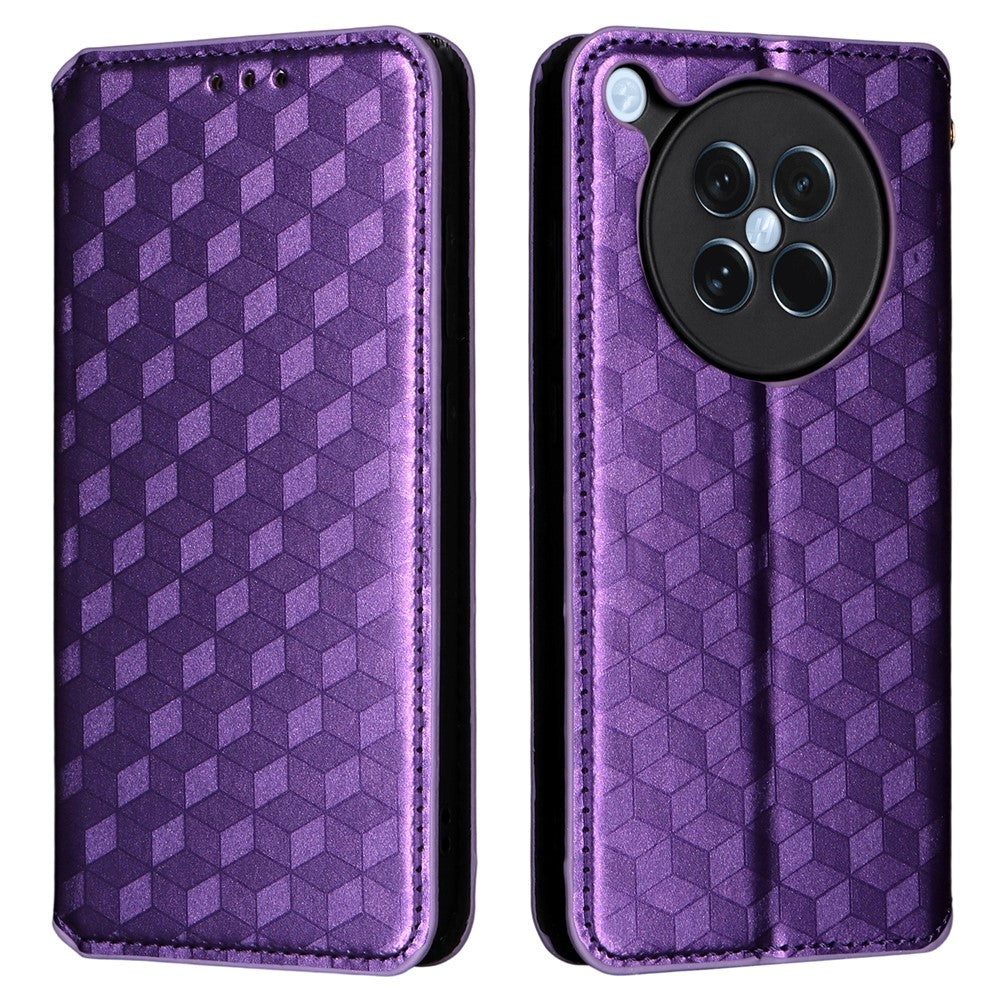 For Oppo Find X8s 5G Case Wallet Rhombus Imprinted Leather Phone Cover