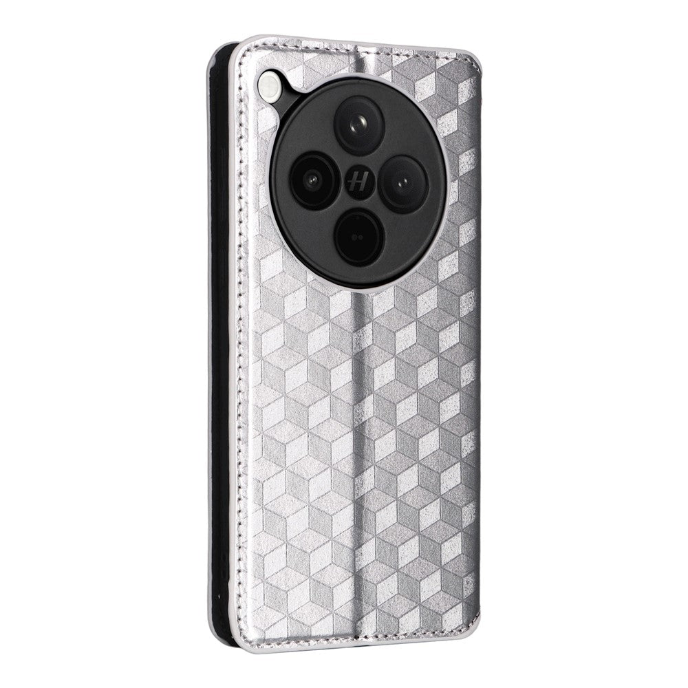 For Oppo Find X8s+ 5G Case Wallet Rhombus Imprinted Leather Phone Cover