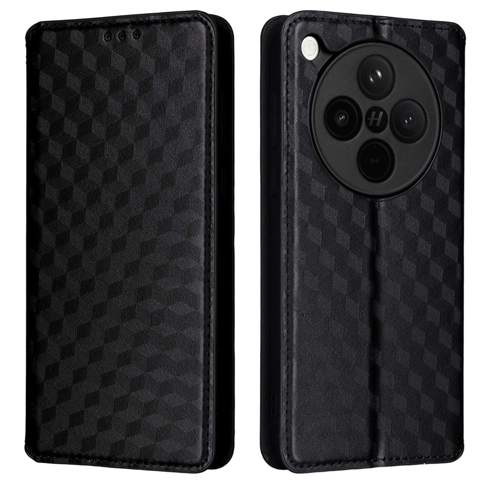 For Oppo Find X8s+ 5G Case Wallet Rhombus Imprinted Leather Phone Cover