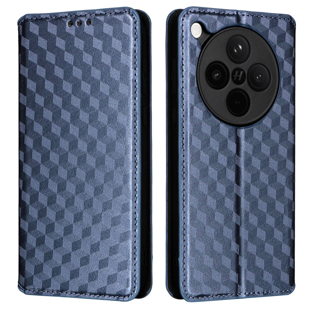 For Oppo Find X8s+ 5G Case Wallet Rhombus Imprinted Leather Phone Cover