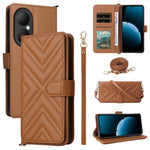 For Huawei Enjoy 80 Case with Shoulder / Wrist Strap Leather Phone Cover Stand Wallet