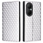 For Huawei Enjoy 80 Case Wallet Rhombus Imprinted Leather Phone Cover