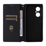 For Huawei Enjoy 80 Case Wallet Rhombus Imprinted Leather Phone Cover