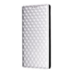 For Huawei Enjoy 80 Case Wallet Rhombus Imprinted Leather Phone Cover