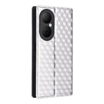 For Huawei Enjoy 80 Case Wallet Rhombus Imprinted Leather Phone Cover
