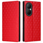 For Huawei Enjoy 80 Case Wallet Rhombus Imprinted Leather Phone Cover