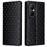 For Huawei Enjoy 80 Case Wallet Rhombus Imprinted Leather Phone Cover
