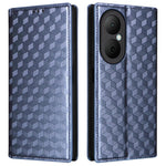 For Huawei Enjoy 80 Case Wallet Rhombus Imprinted Leather Phone Cover