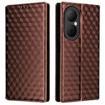 For Huawei Enjoy 80 Case Wallet Rhombus Imprinted Leather Phone Cover