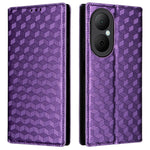 For Huawei Enjoy 80 Case Wallet Rhombus Imprinted Leather Phone Cover