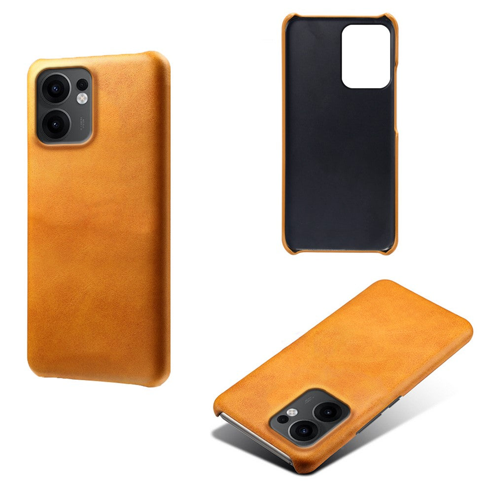 For Oppo Reno13 F 5G (Reno 13 FS 5G) / 4G Case Calf Texture PU Leather Hard PC Protective Phone Cover