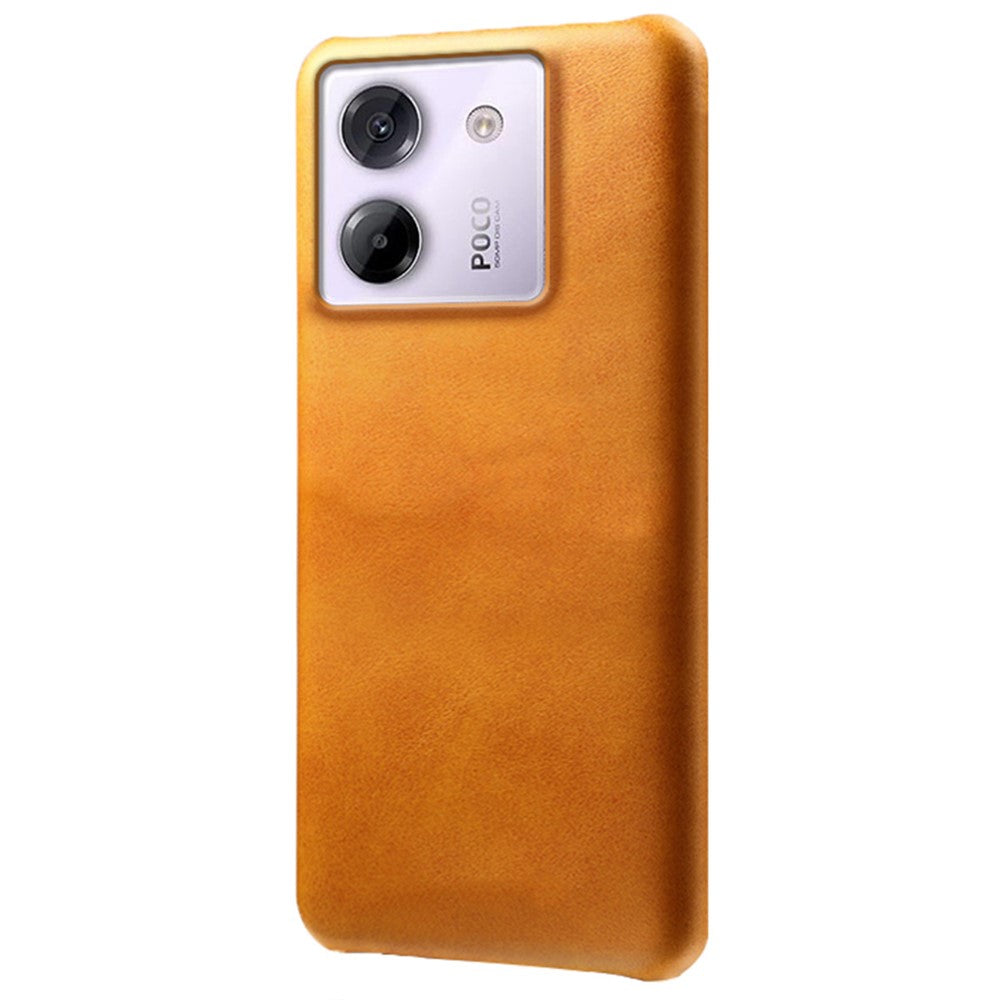 For Xiaomi Poco M7 Pro 5G Case Calf Texture PU Leather Hard PC Protective Phone Cover