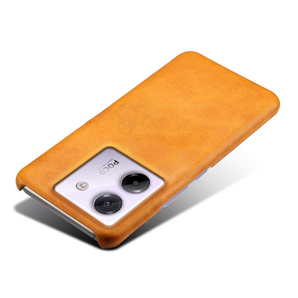 For Xiaomi Poco M7 Pro 5G Case Calf Texture PU Leather Hard PC Protective Phone Cover