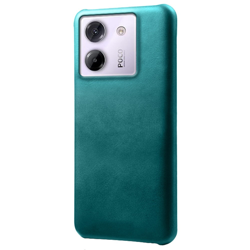 For Xiaomi Poco M7 Pro 5G Case Calf Texture PU Leather Hard PC Protective Phone Cover