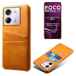 For Xiaomi Poco M7 Pro 5G Case Dual Card Slots PU Leather + Hard PC Phone Cover