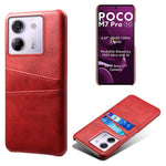 For Xiaomi Poco M7 Pro 5G Case Dual Card Slots PU Leather + Hard PC Phone Cover