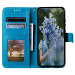 Samsung Galaxy A14 5G / A14 4G PU-läderskal, präglad mandala-blommönster plånboksfodral stativskydd