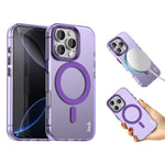 IMAK For iPhone 16 Pro Max Case Compatible with MagSafe Candy Color Anti Drop TPU + PET Back Cover