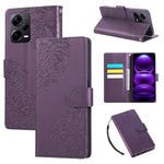 For Xiaomi Redmi Note 12 Pro 5G  / Note 12 Pro Speed 5G /  Poco X5 Pro 5G Case Rose Flower PU Leather Wallet Phone Cover with 3 Card Slots